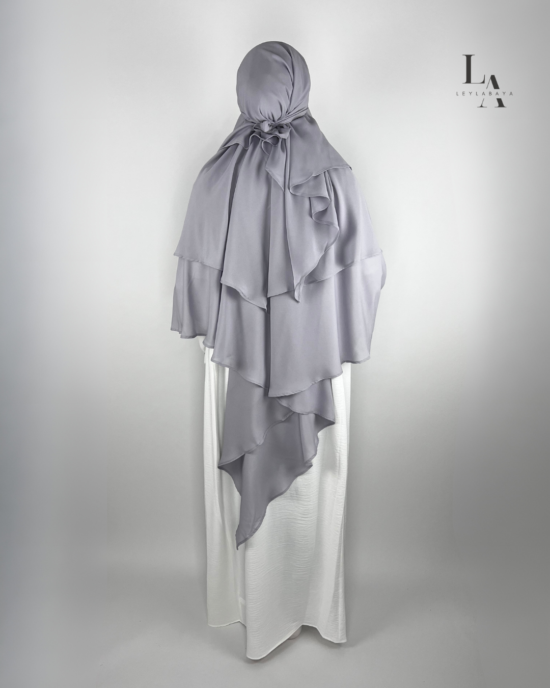 KHIMAR ILAYDA 3-LAGIG LILAC-GREY