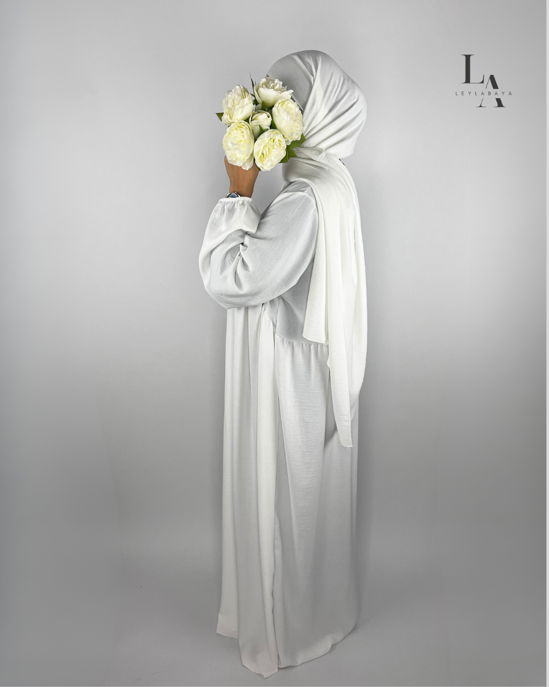 ABAYA SARA SET (INKL. HIJAB) WHITE
