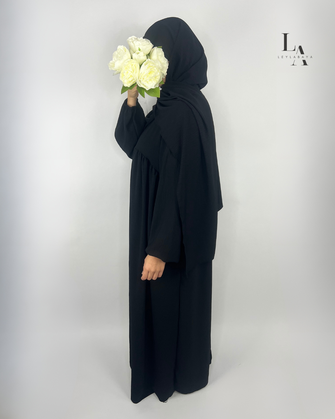 ABAYA SARA SET (MIT HIJAB) BLACK