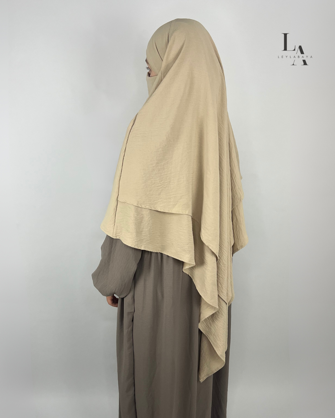 KHIMAR ALEYNA 2-LAGIG BEIGE